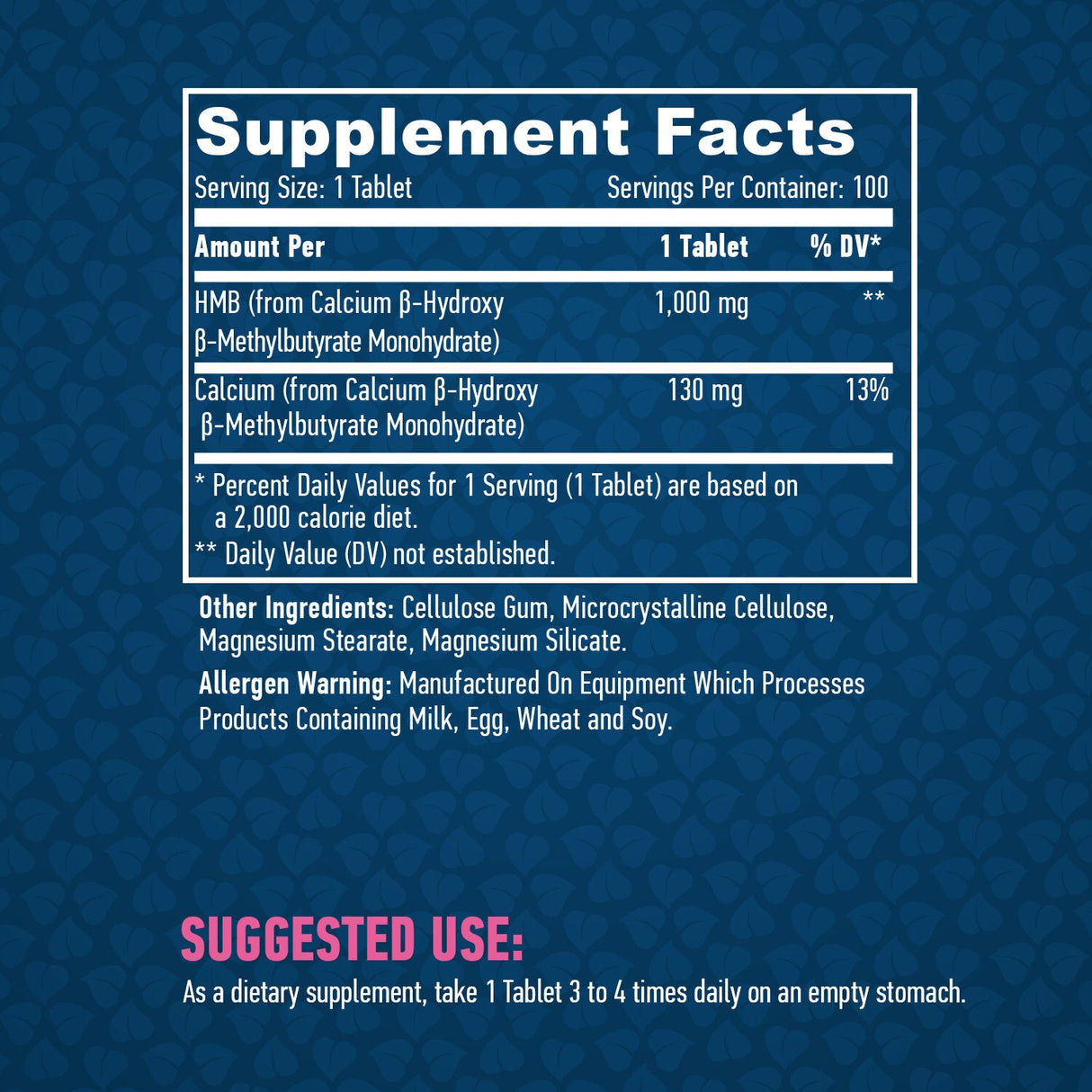HMB 1000 mg/100 Tabletten.