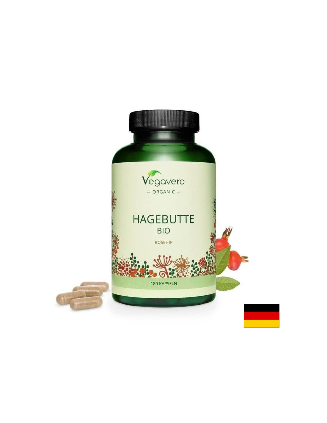 Hagebutte Bio/ Bio Shipka, 180 Kapseln, 100 % vegan <tc>Vegavero</tc>