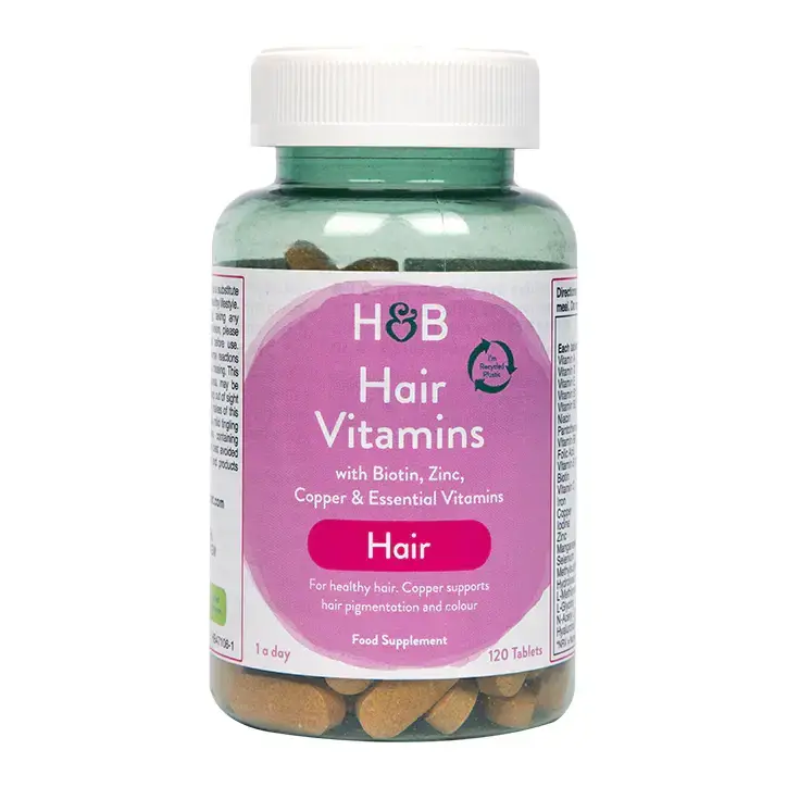 Vitamine für Haare mit Kollagen (Haarvitamine) 120 Tabletten HOLLAND & BARRETT