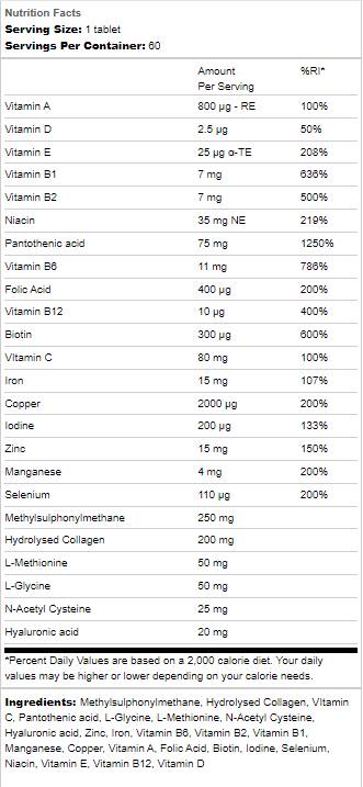 Haarvitamine | Mit Biotin, Zink und Kupfer 60 Tabletten