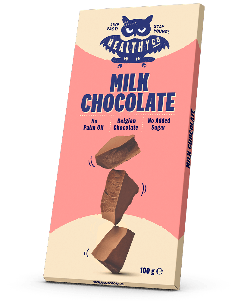 <tc>HealthyCo</tc> 100 Gramm Vollmilchschokolade – ohne Zuckerzusatz und ohne Palmöl