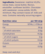 <tc>HealthyCo</tc> 100 Gramm dunkle Naturschokolade – ohne Zuckerzusatz und ohne Palmöl