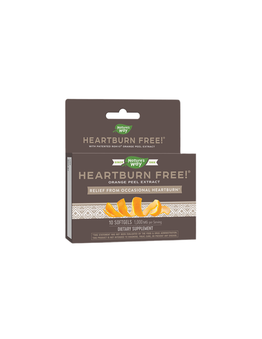 Kräuterextrakt aus Orange gegen Sodbrennen – Heartburn Free!, 10 Softgelkapseln Nature's Way