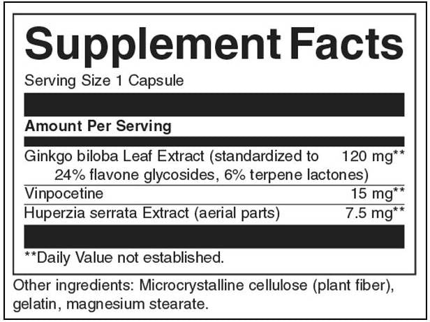 Kräuterextrakt-Memory-Komplex 142,5 mg – 60 Kapseln