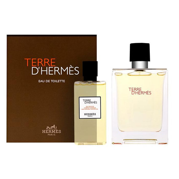 Terre d'<tc>Hermès</tc> Herren-Set 100 ml Eau de Toilette + 80 ml Duschgel