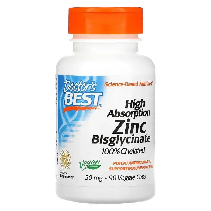 Zinkbisglycinat mit hoher Bioverfügbarkeit, 50 mg, Tabletten à 90 Stück <tc>Doctor's Best</tc>