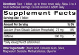 Hoher Koffeingehalt 200 mg. 100 Tabs.