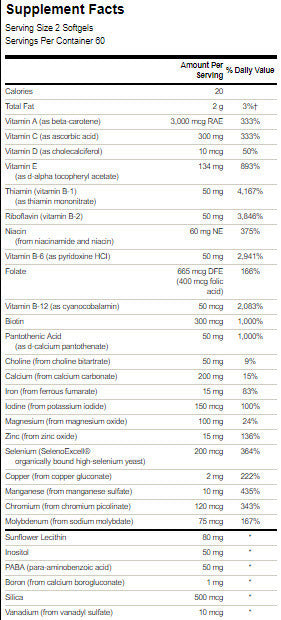 Hochwirksames Softgel Multi – 120 Gelkapseln