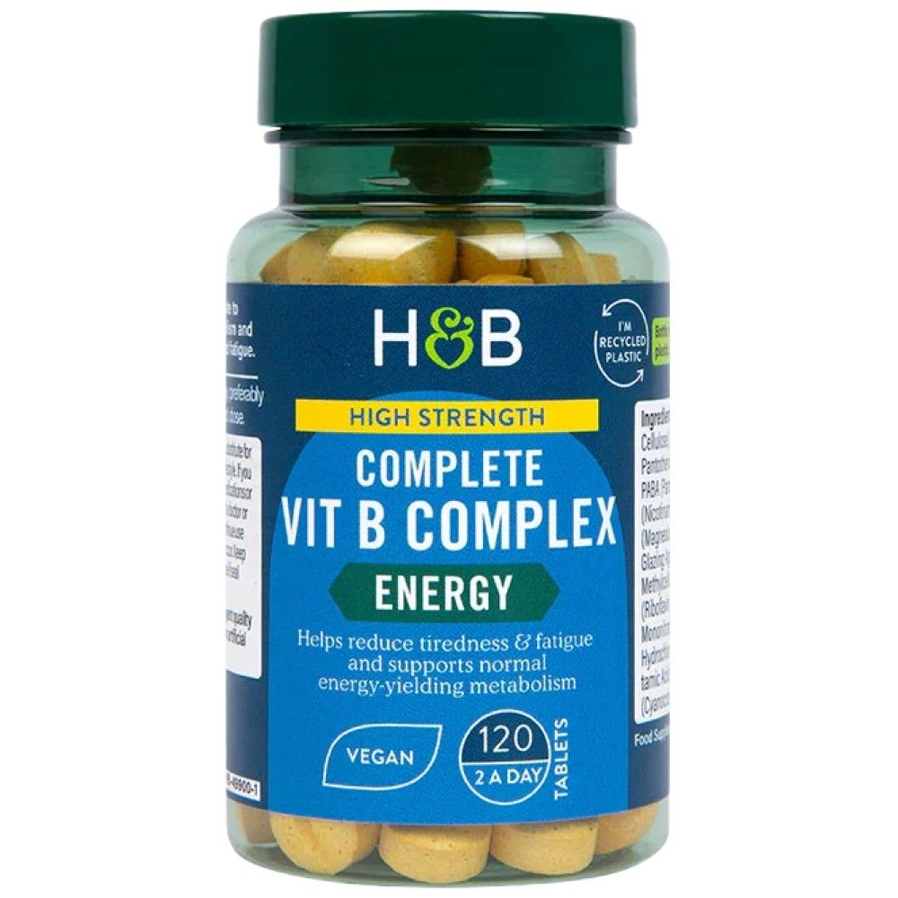 Hohe Festigkeit | Kompletter Vit B-Komplex – 120 Tabletten