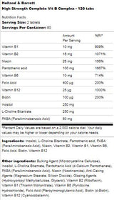 Hohe Festigkeit | Kompletter Vit B-Komplex – 120 Tabletten