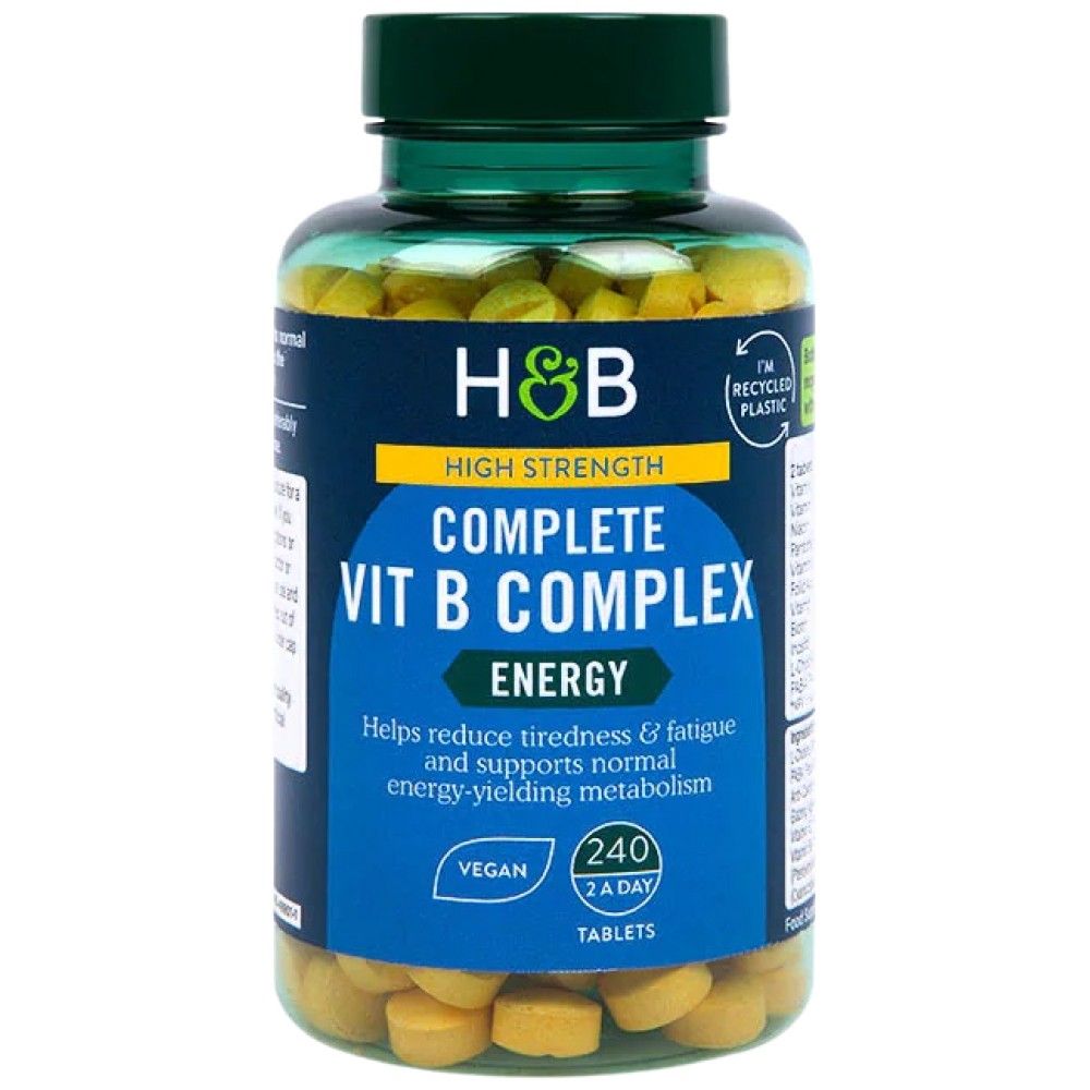 Hohe Festigkeit | Kompletter Vit B-Komplex – 240 Tabletten