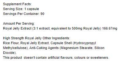 Hochwirksames Gelée Royale 500 mg – 90 Kapseln