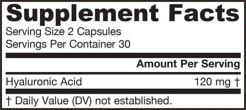Hyaluronsäure 120 mg – Hyaluronsäure 60 Kapseln