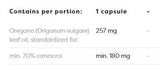 Oreganoöl 257 mg | 70% Carvacrol - 60 Kapseln