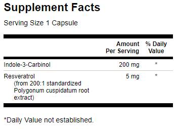 Indol-3-carbinol mit Resveratrol 200 mg-60 Kapseln