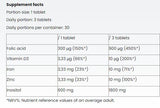 Inosit + Folsäure für Frauen – 90 Tabletten