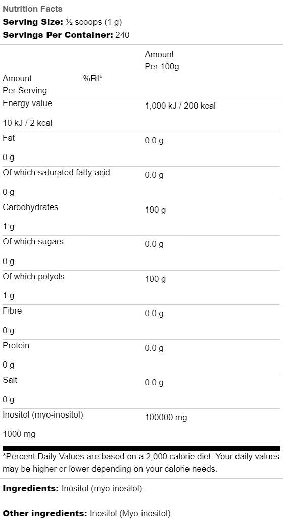 Inositol-Pulver – 240 Gramm