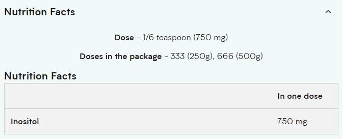 Inositol-Pulver 500 Gramm