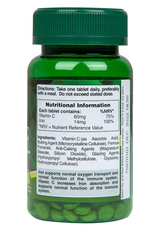 Eisen 14 mg & Vitamin C 60 mg – 100 Tabletten