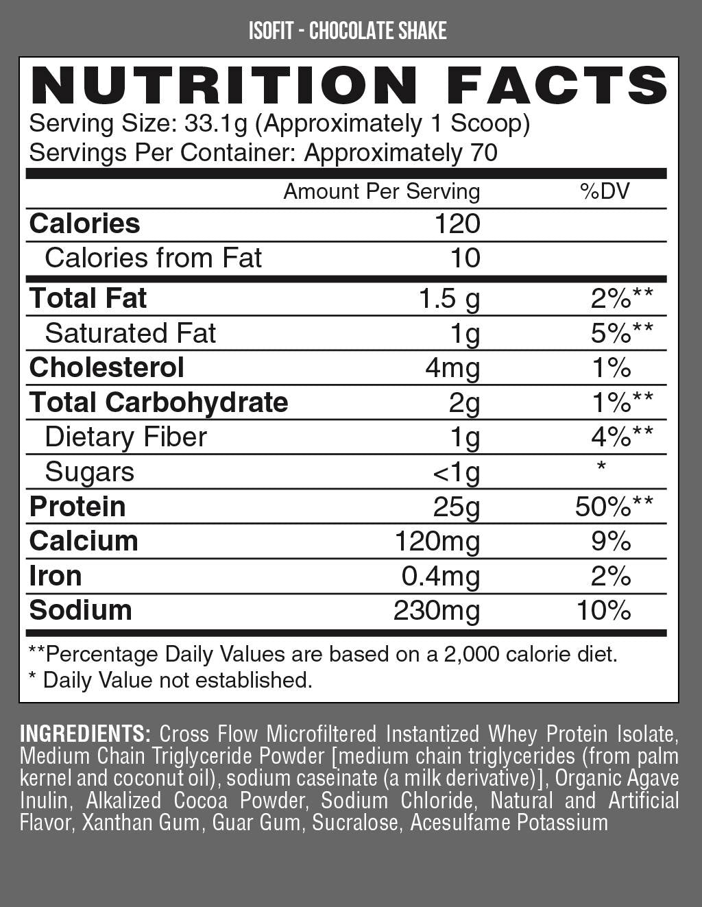 IsoFit/Premium Dessert Isolate – 2272 Gramm