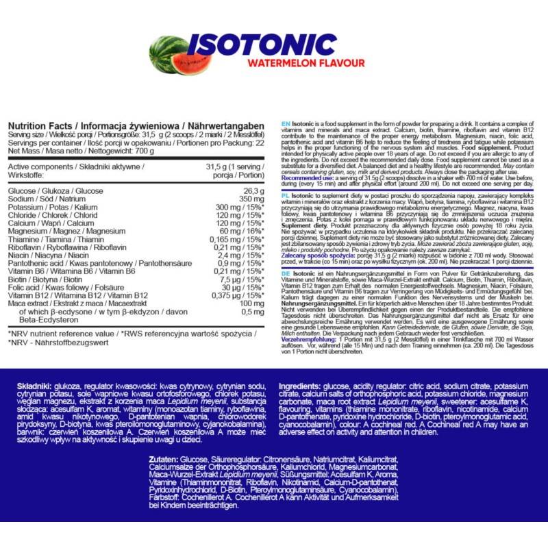 IsoTonic Drink – 700 Gramm