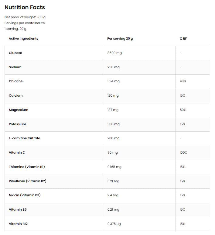 Isotonisches Hydrat – KEEZA 500 Gramm