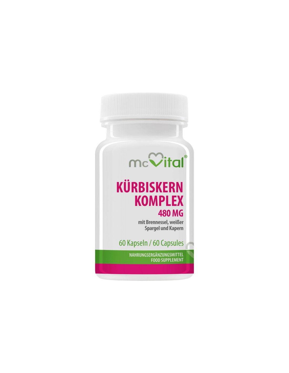Kürbiskern Komplex/Kürbiskern mit Brennnessel, Spargel und Kapern für die Harngesundheit, 60 Kapseln