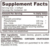 Krillöl 500 mg - 60 Weichkapseln <tc>Pure Nutrition</tc>