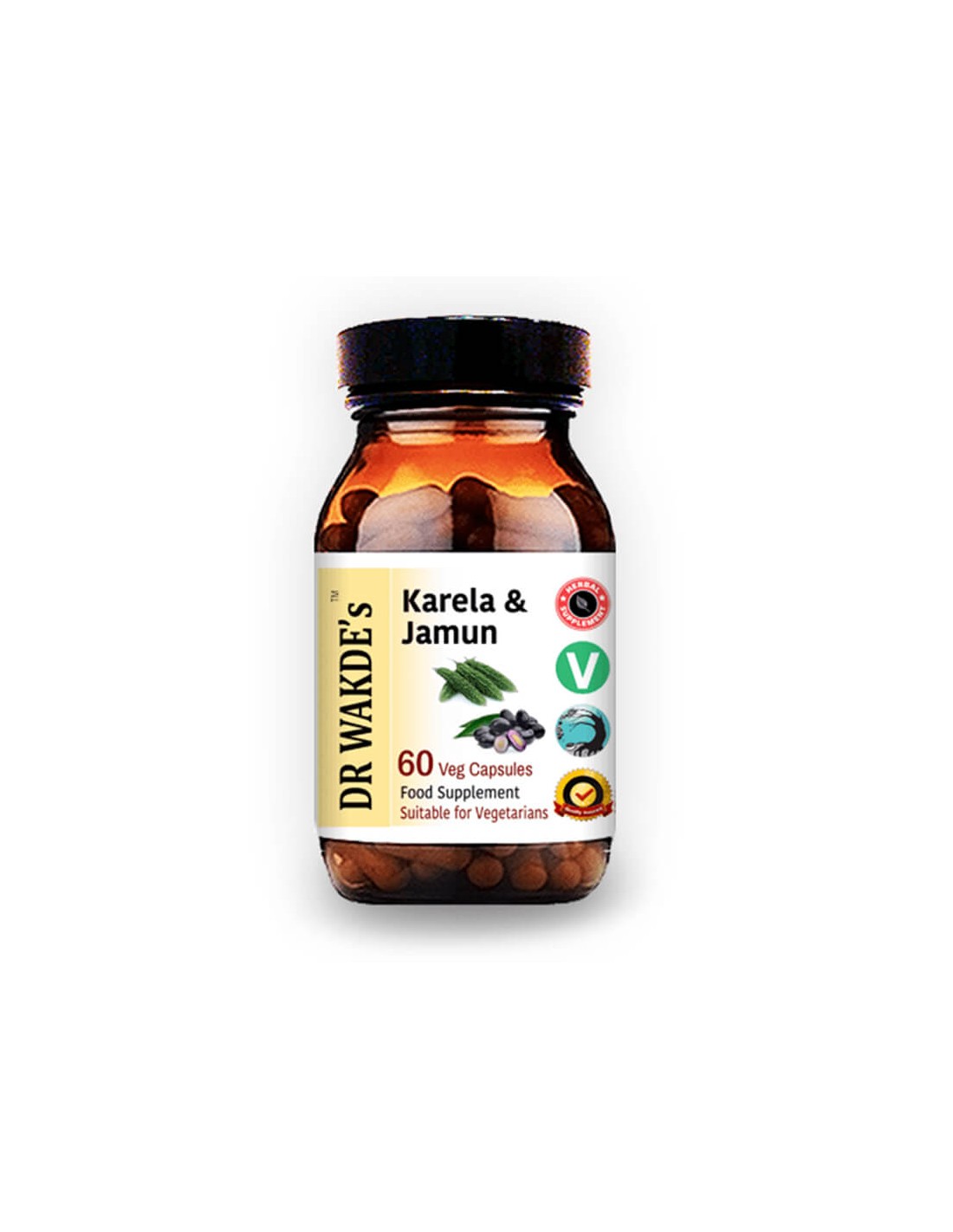 Karela & Jamun (Karela & Jamun) – zur Kontrolle von Diabetes und zur Senkung des Blutzuckers, 60 Kapseln