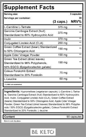 Keto-Verbrennung | mit L-Carnitin - 90 Kapseln