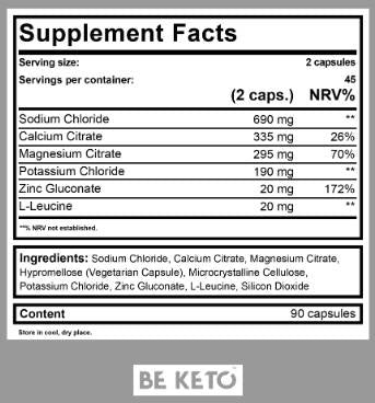 Ketolyte-Kapseln | Keto-Elektrolyt-Formel – 90 Kapseln