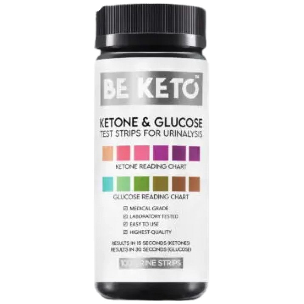 Keton- und Glukose-Teststreifen – 100 Stück.