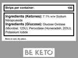 Keton- und Glukose-Teststreifen – 100 Stück.