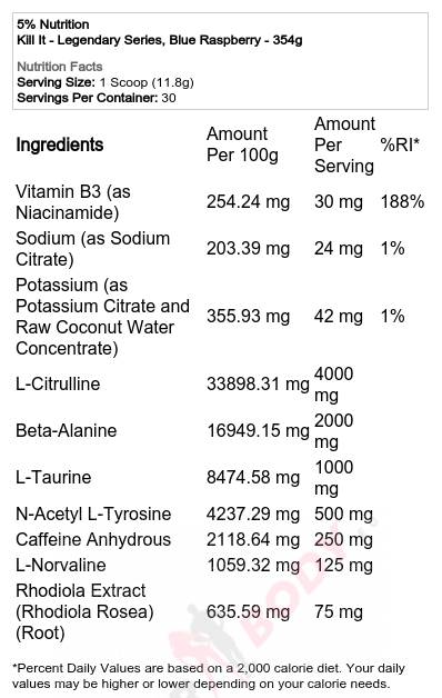 Töte es | Legendäres Pre-Workout – 354 Gramm