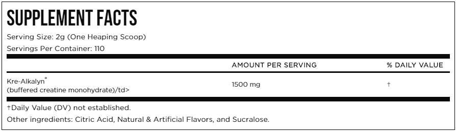 Kre-Alkalyn EFX-Pulver – 210–220 Gramm