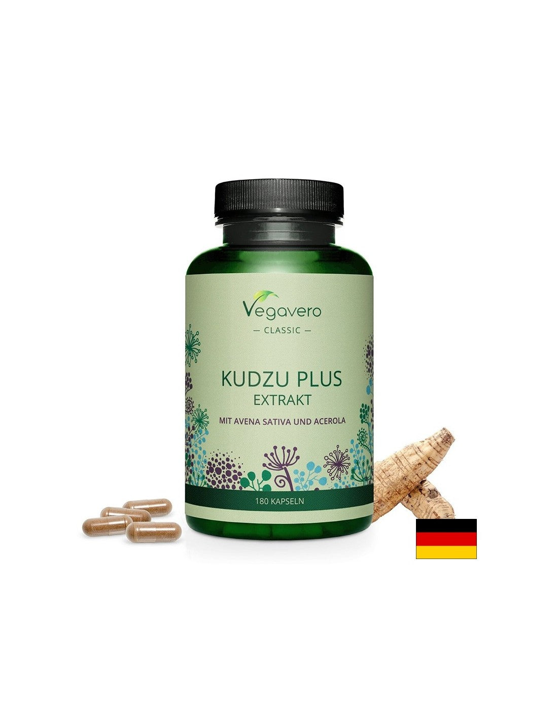 Kudzu Plus Extrakt – Kudzu plus Hafer und Acerola, 180 Kapseln
