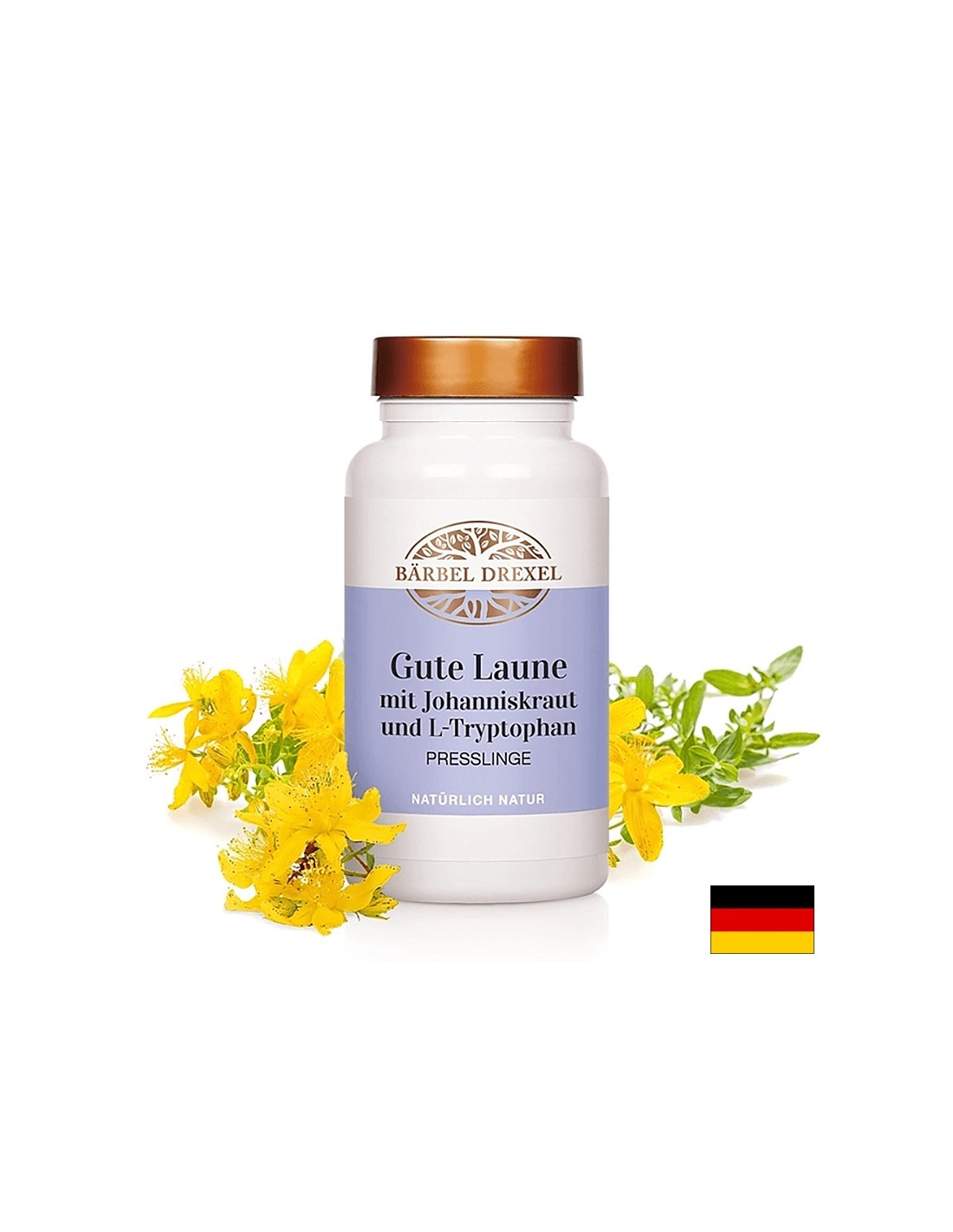 Gute Laune mit Johanniskraut und L-Tryptophan – Bei Stress, Ängsten und Schlaflosigkeit, 180 Tabletten (für eine zweimonatige Einnahme)