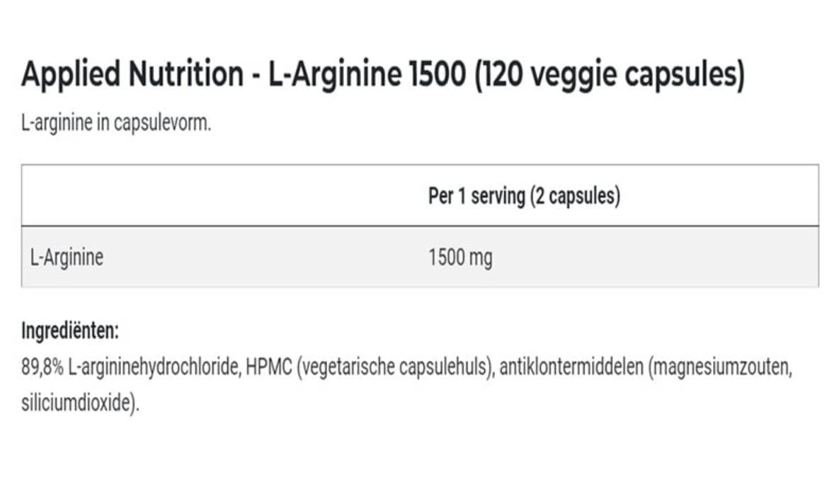 L-Arginin 1500 - 120 Kapseln