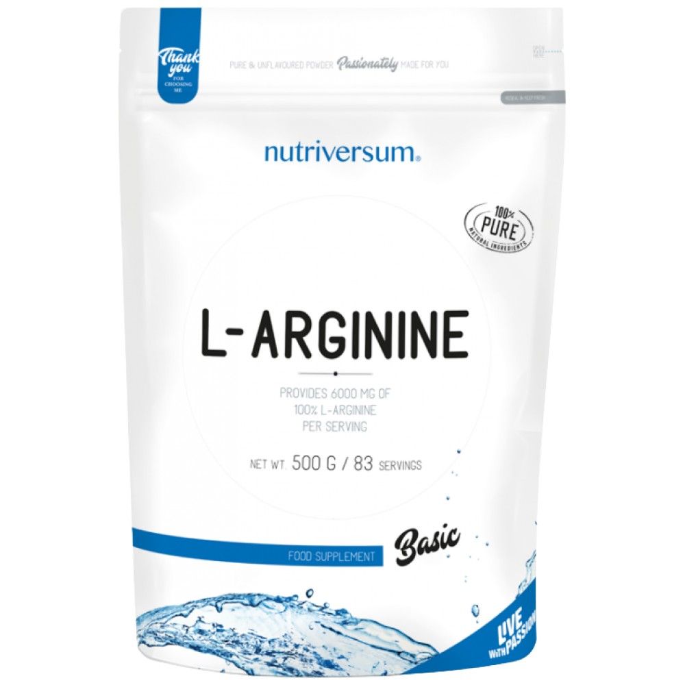 L-Arginin-Pulver | 100 % rein – 500 Gramm