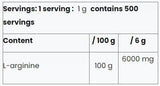 L-Arginin-Pulver | 100 % rein – 500 Gramm