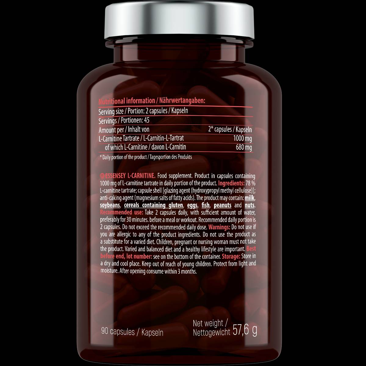 L-Carnitin 500 mg – 90 Kapseln