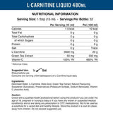 L-Carnitin Liquid 3000 mit grünem Tee – 480 ml