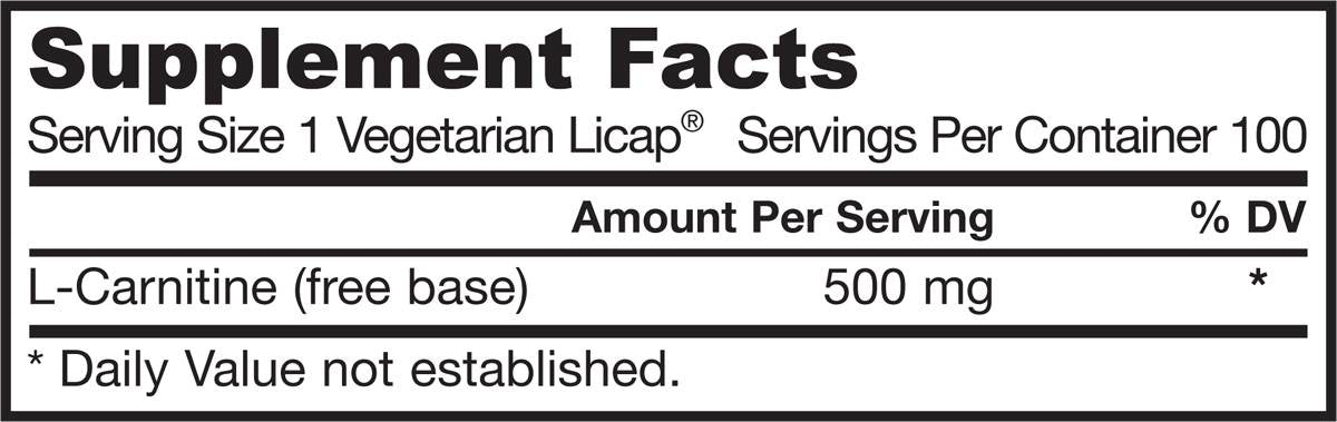 L-Carnitin Liquid Cap 500 mg – 100 Gelkapseln