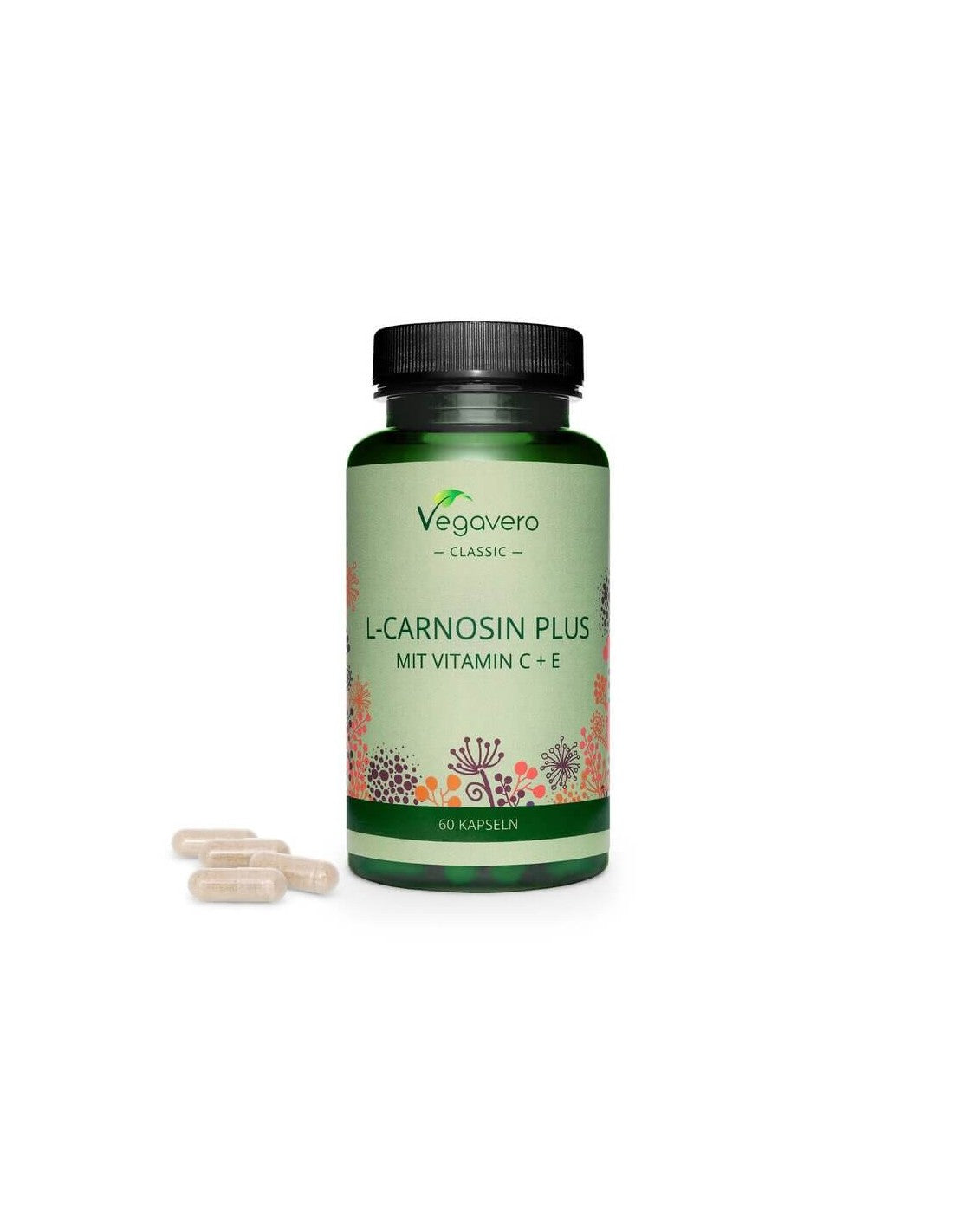 L-Carnosin plus mit Vitamin C+E/ L-Carnosin Plus Vitamin C+E 60 Kapseln, 100 % vegan <tc>Vegavero</tc>