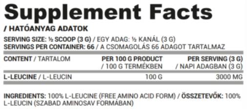 L-Leucin-Pulver | 100 % reines Leucin – 200 Gramm