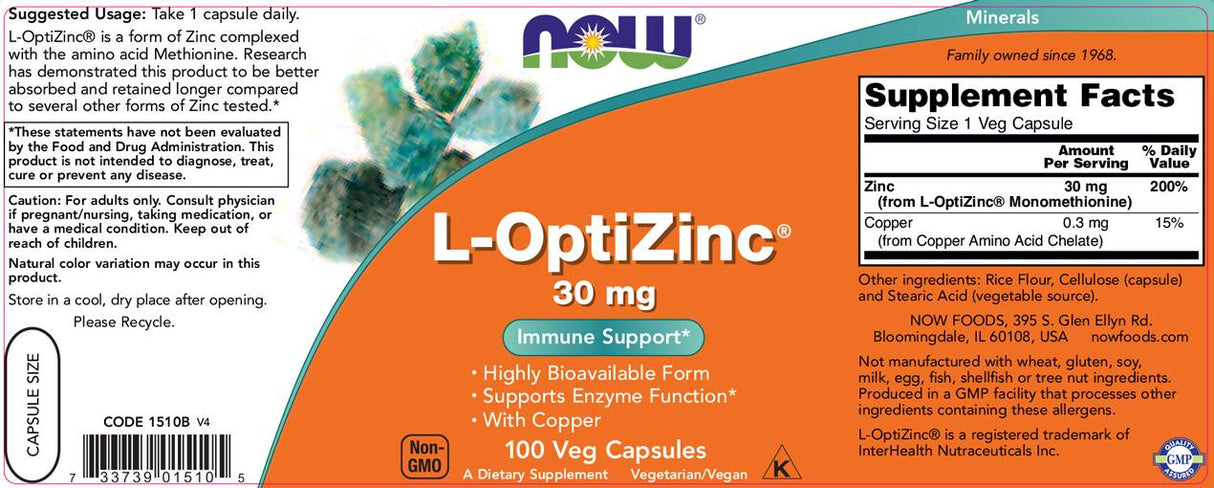 L-OptiZinc® 30 mg./100 Kapseln. - 0