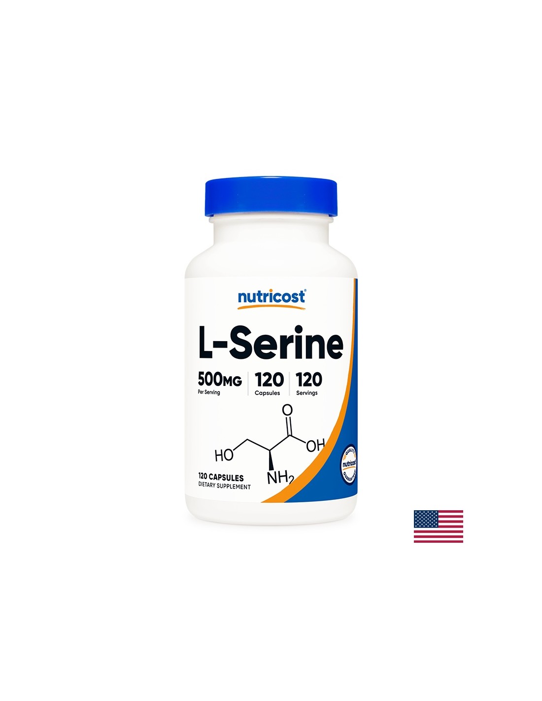 Gedächtnis und Konzentration – L-Serin, 500 mg/120 Kapseln <tc>Nutricost</tc>