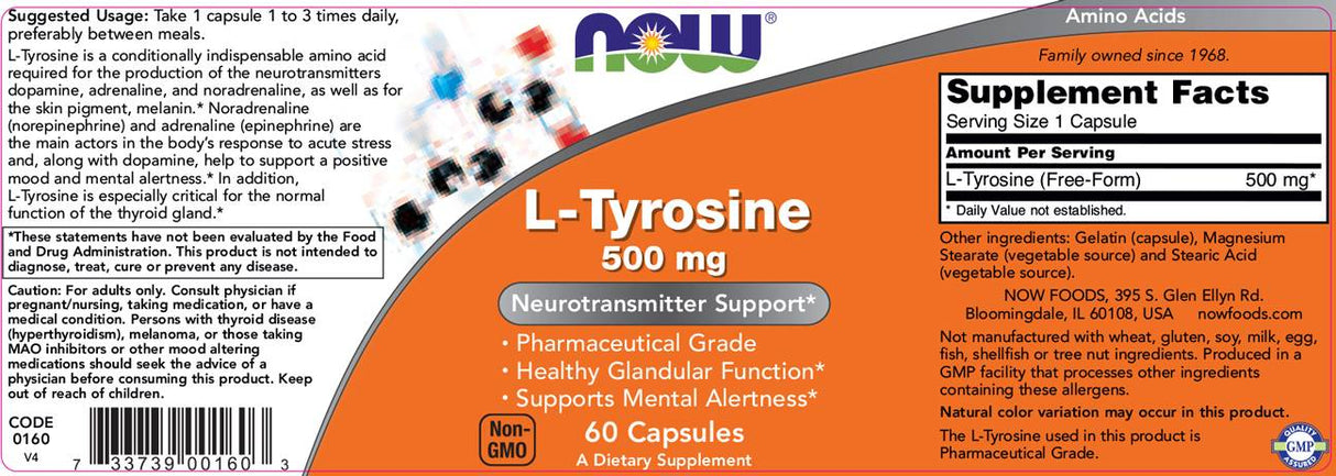 L-Tyrosin 500 mg – 60 Kapseln