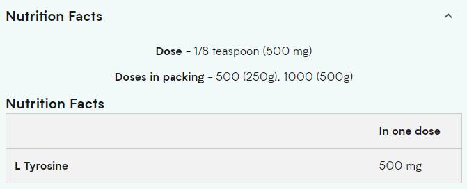 L-Tyrosin-Pulver 250 Gramm