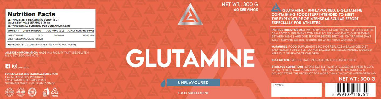 LA Glutaminpulver – 300 Gramm